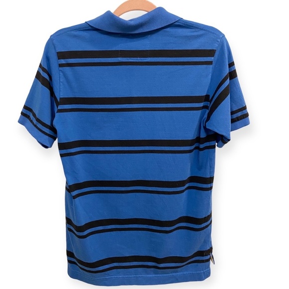 Abercrombie and Fitch Stripped Polo Shirt Size Medium Blue GUC B0032 - Picture 2 of 8